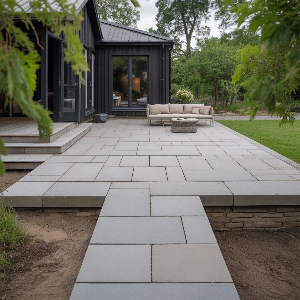 12.Sa bygger du en stabil och stilren uteplats med stenlaggning